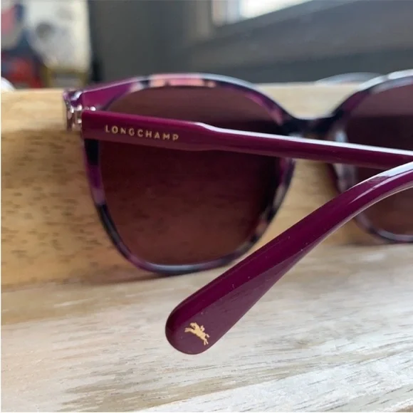 Like New Longchamp Havana Sunglasses in Purple EUC display picture 2